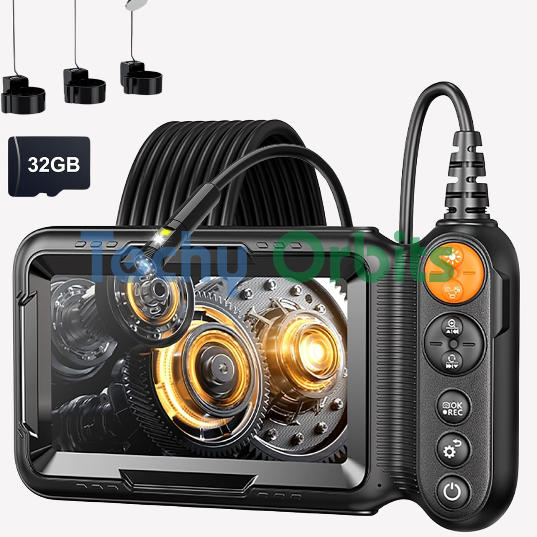 Dual-Lens Endoscope Camera with Light