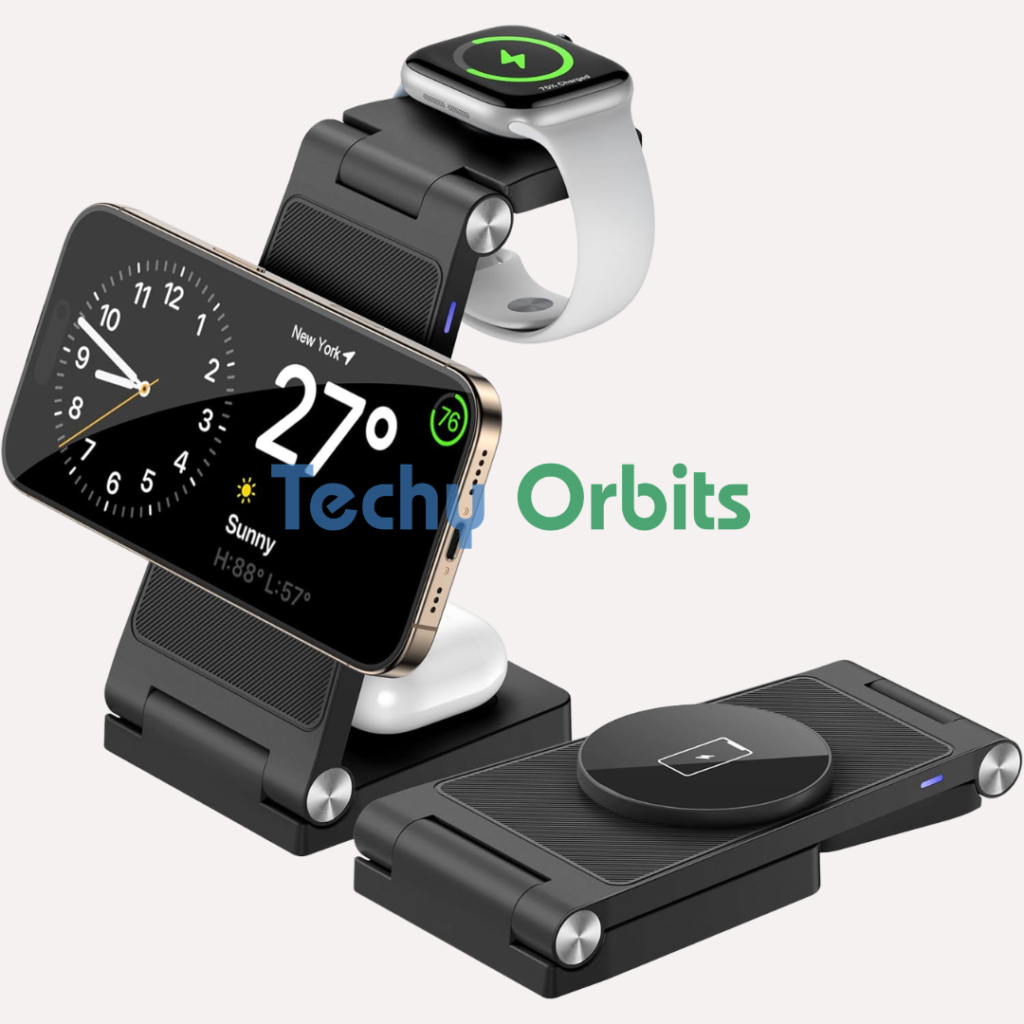 Foldable Wireless Charging Station with 20W Adapter